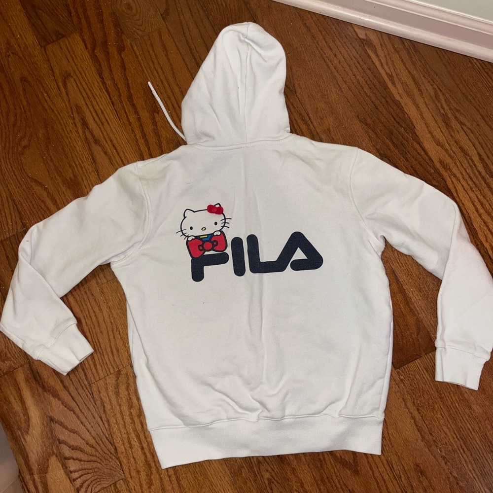 Hello kitty x fila collab hoodie